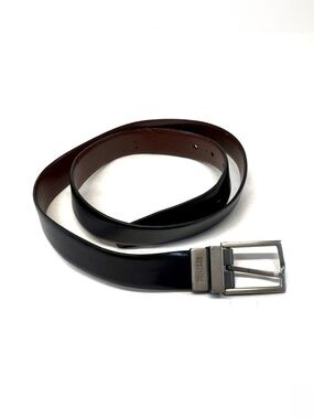 Kenneth Cole Reaction Men's Reversible Leather Belt Black Brown Sz 36